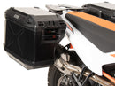 KTM 890 Adventure [2023-2026] - Kofferträgerset Cutout Edelstahl inkl. Xplorer Cutout schwarz Kofferset 40/37