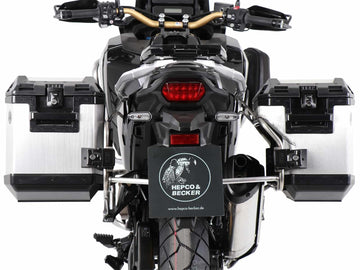 Honda CRF 1100 L Africa Tw [2024-2026] - Kofferträgerset Cutout Edelstahl inkl. Xplorer Cutout Kofferset silber