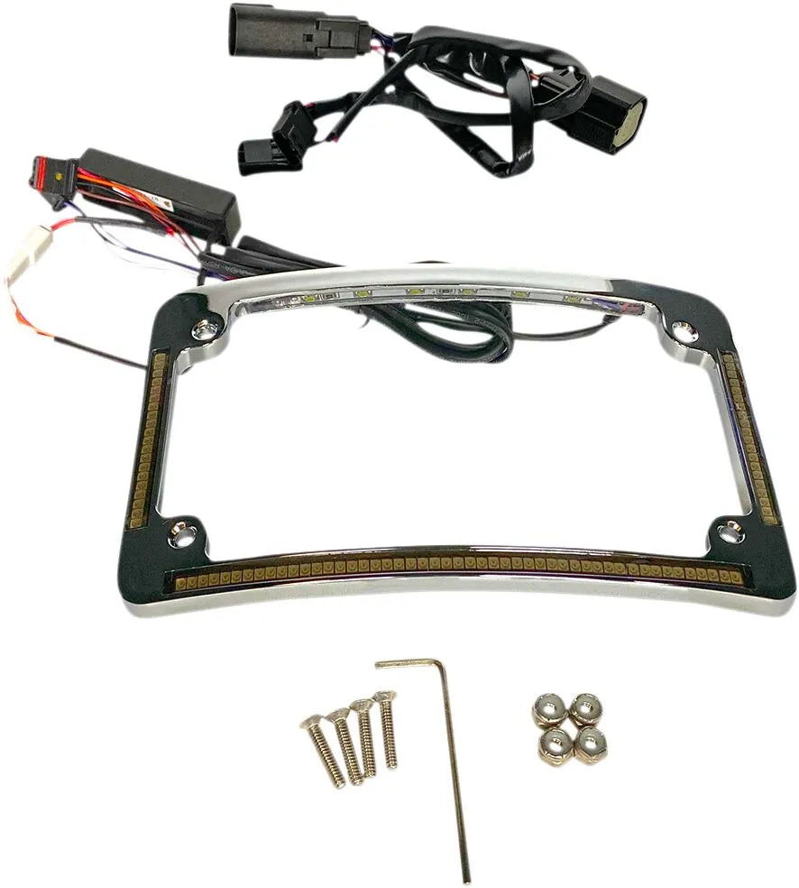 harley davidson flhr [CUSTOM DYNAMICS] – LED radius license plate frame