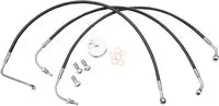 Harley Davidson Flhri [LA CHOPPERS] – Schwarzes Geflochtenes Bremsleitungs-Kit