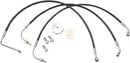 Harley Davidson Flhri [LA CHOPPERS] – Schwarzes Geflochtenes Bremsleitungs-Kit