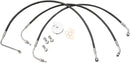 Harley Davidson Flhri [LA CHOPPERS] – Schwarzes Geflochtenes Bremsleitungs-Kit
