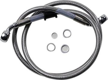 Harley Davidson Softail Street Bob FXBB [DRAG SPECIALTIES] - Stainless Steel Brake Line Kit