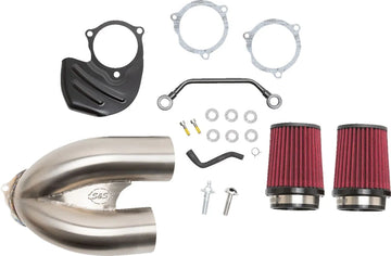 Harley-Davidson FLFBS 1923 Softail Fat Boy 117 [2025] - Tuned Induction Luftfilterkit – Oberfläche: Silber – Bild 1