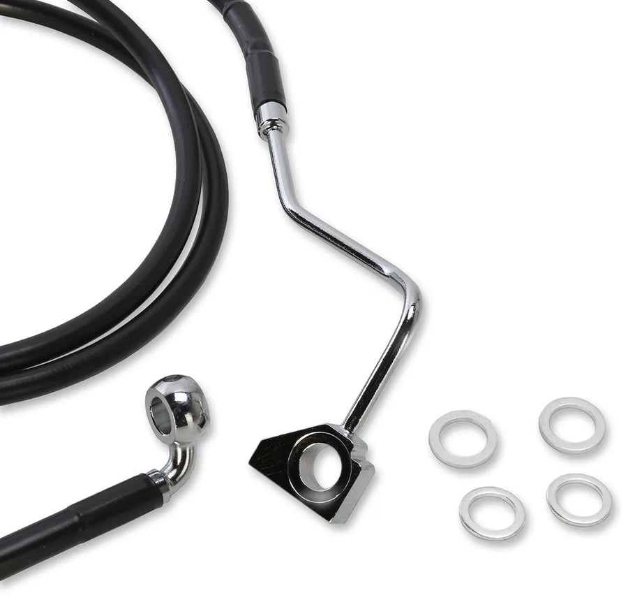 harley davidson fltr [DRAG SPECIALTIES] - Extended Black Vinyl Brake Line Kit