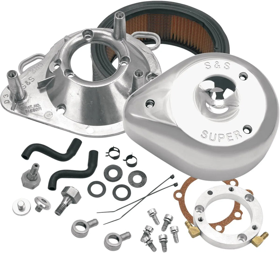 Harley-Davidson FXR4 1340 Super Glide Screamin Eagle [2000] - Sidekick Luftfilter-Kit – Oberfläche: Silber – Bild 1