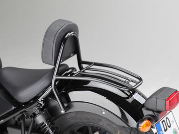Honda CMX 500 Rebel (PC56A) 2017- [2017] - driver Sissy bar with pillows and luggage rack, black