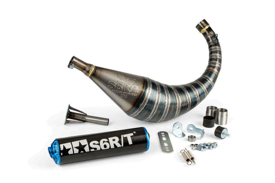 Generic Trigger X-Enduro 50 2T AM6 - Auspuff R/T 70 - 80 Schwarz / Blau