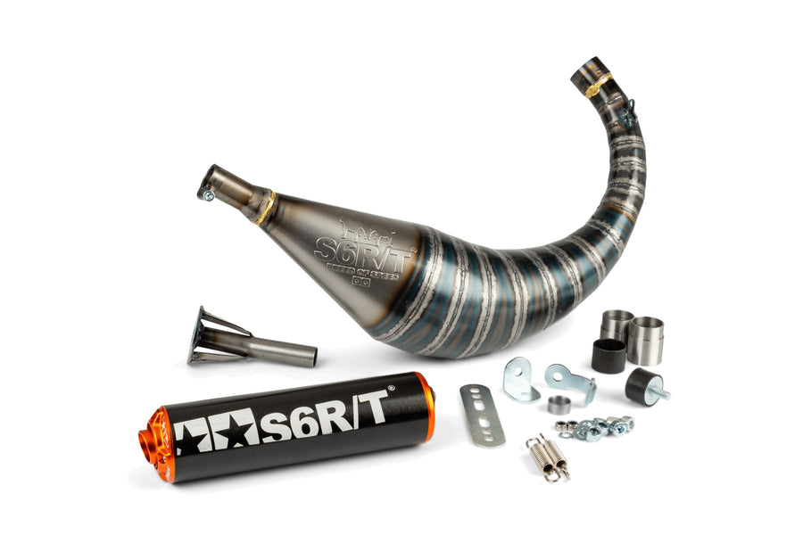 Beta RR Enduro 50 2T - Auspuff R/T 70 - 80 Schwarz / Orange