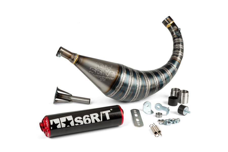 Keeway SM 50 2T - Auspuff R/T 70 - 80 Schwarz / Rot