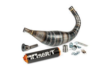 Rieju SMX SM 50 2T AM6 - Auspuff R/T 80–90 Schwarz / Orange