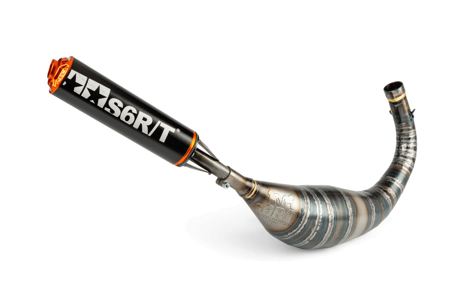 Generic Trigger X-Enduro 50 2T AM6 - Auspuff R/T 80–90 Schwarz / Orange