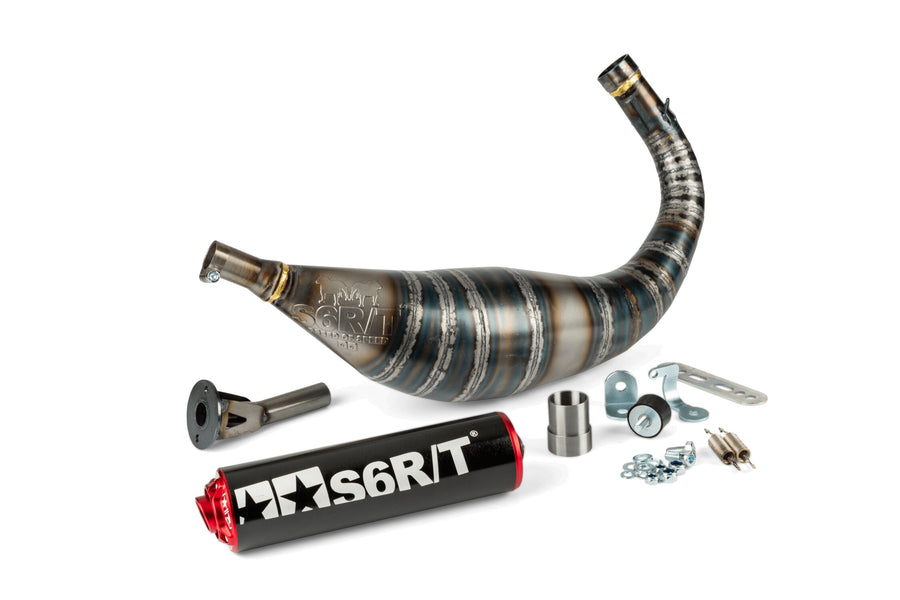 Fantic XE 50 2T - Auspuff R/T 80–90 Schwarz / Rot