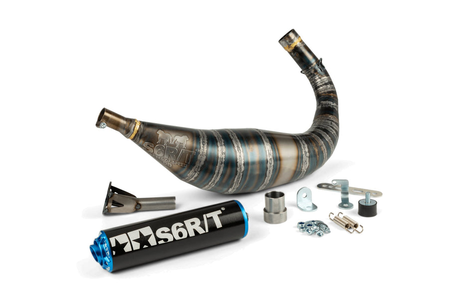 Keeway SM 50 2T - Auspuff R/T 90-100 Schwarz/Blau