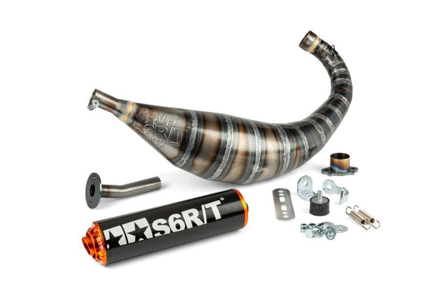 Derbi Senda R DRD Racing Enduro 50 2T D50B0 [2006–] - Exhaust 80-90 Black / Orange