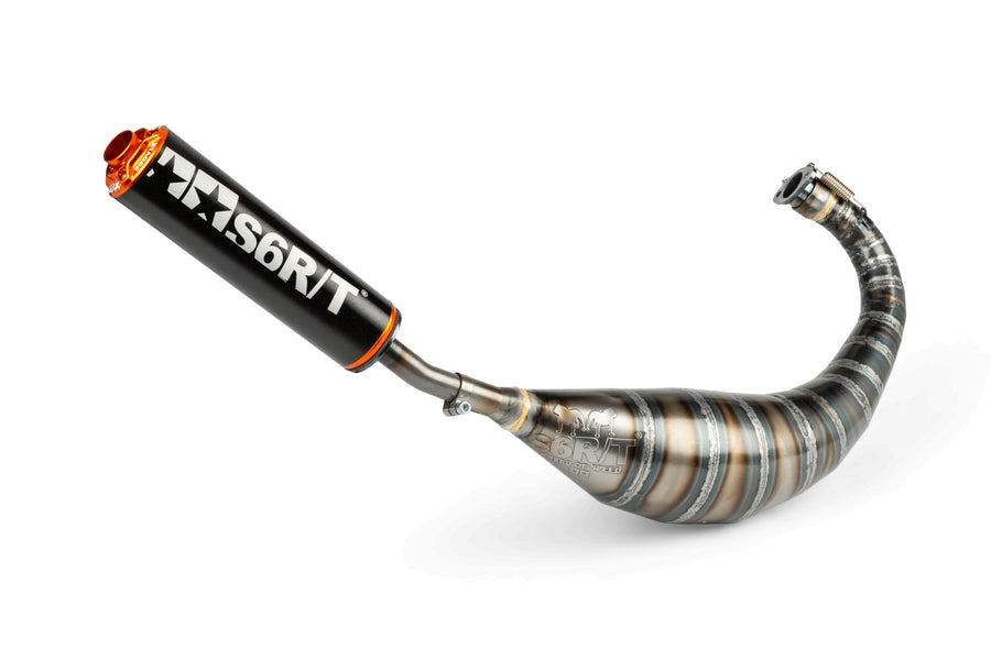 Aprilia RX Factory 50 2T - Auspuff 80-90 Schwarz / Orange