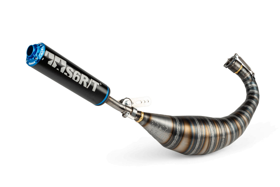 Derbi Senda X-Treme SM '05 - '10 50 2T D50B0 - Auspuff 90-100 Schwarz / Blau