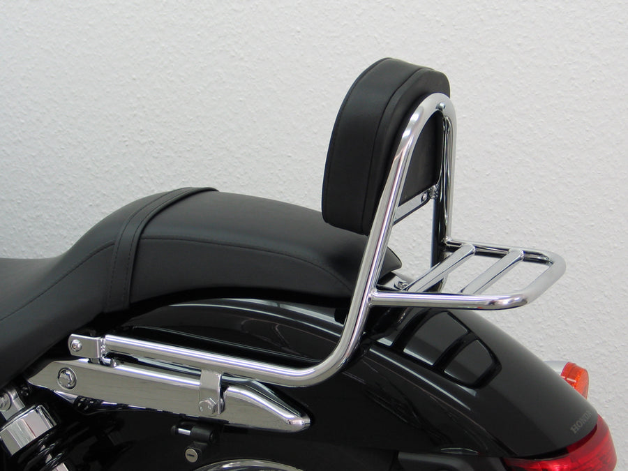 Honda Shadow Vt 750 C Black Spirit [2010-2011] - Sissy bar made of pipe with pillows and luggage rack