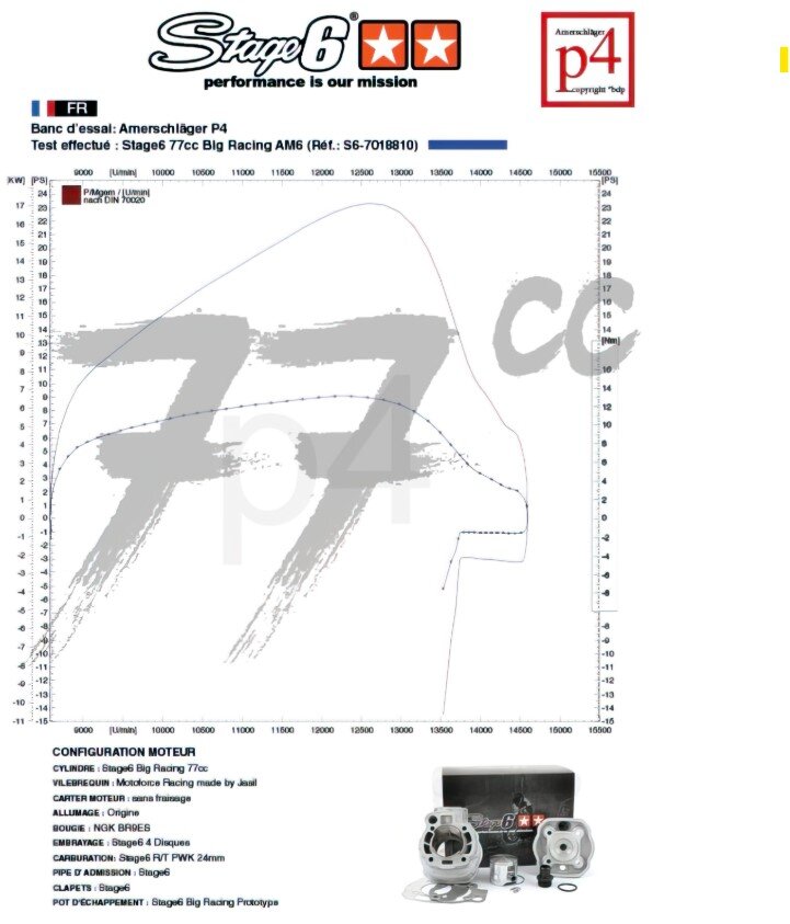Aprilia RX 50 2T D50B1 [2006–] - Engine pack Big Racing 77cc