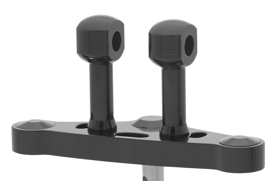 Aluminum riser for handlebars with 31-aluminum riser for handlebars with 31.75 mm (1 1/4 ′) Ø, 100 mm high, black anodized. With 1/2 ″ UNC thread.