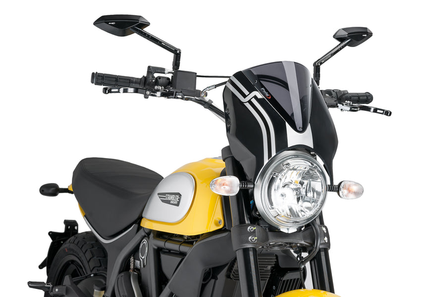 DUCATI SCRAMBLER 800 ICON DARK [2025] – RetroVision Windshield Visor – Tinted