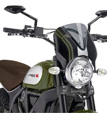 DUCATI SCRAMBLER 800 ICON DARK [2025] – RetroVision Windshield Visor – Tinted - 0