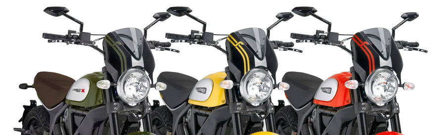DUCATI SCRAMBLER 800 ICON DARK [2025] – RetroVision Windshield Visor – Tinted