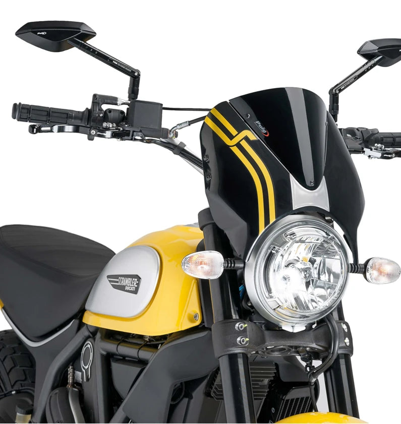 DUCATI SCRAMBLER 800 ICON DARK [2025] – RetroVision Windshield Visor – Tinted