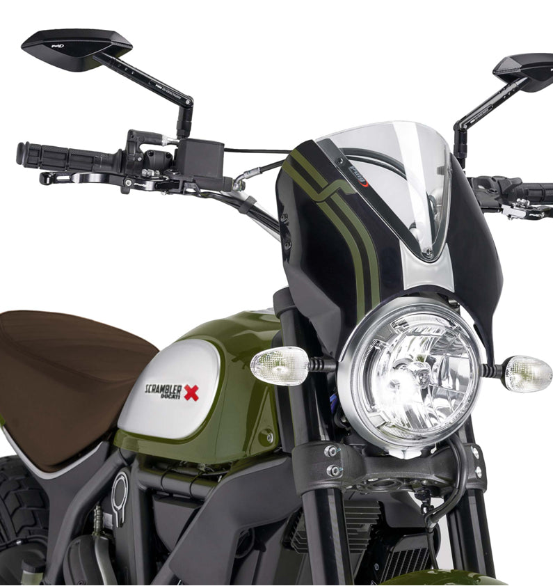 DUCATI SCRAMBLER 800 ICON DARK [2025] – RetroVision Windshield Visor – Tinted