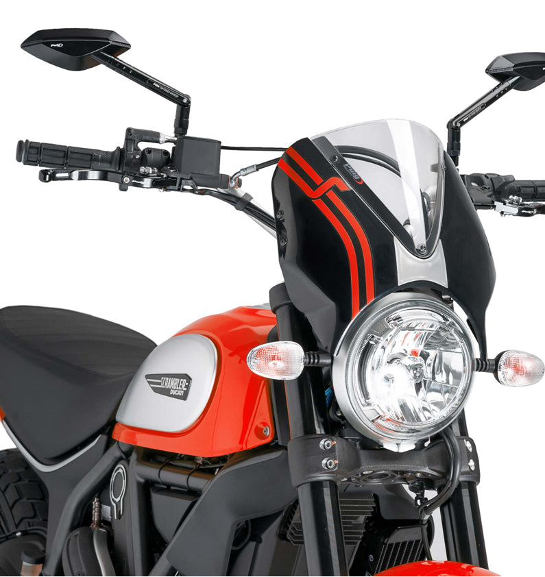 DUCATI SCRAMBLER 800 ICON DARK [2025] – RetroVision Windshield Visor – Tinted