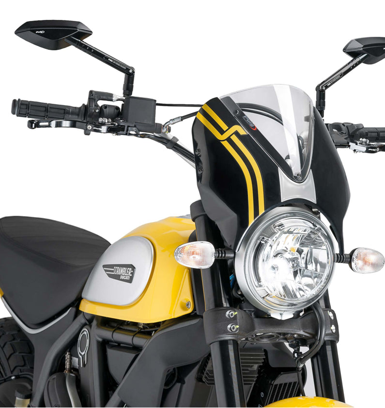 DUCATI SCRAMBLER 800 ICON DARK [2025] – RetroVision Windshield Visor – Tinted