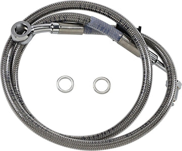 harley-davidson street bob [DRAG SPECIALTIES] – Extended stainless steel brake line - 0