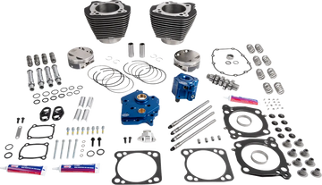 Harley-Davidson FLHTCUTG 1750 Tri Glide Ultra 107 [2018, 2019] - 132" Power Package Motorleistungs-Kit – Oberfläche: Schwarz, Hervorgehobene Lamellen – Bild 1