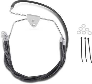 harley davidson flhtc [DRAG SPECIALTIES] - Extended Black Vinyl Brake Line Kit - 0