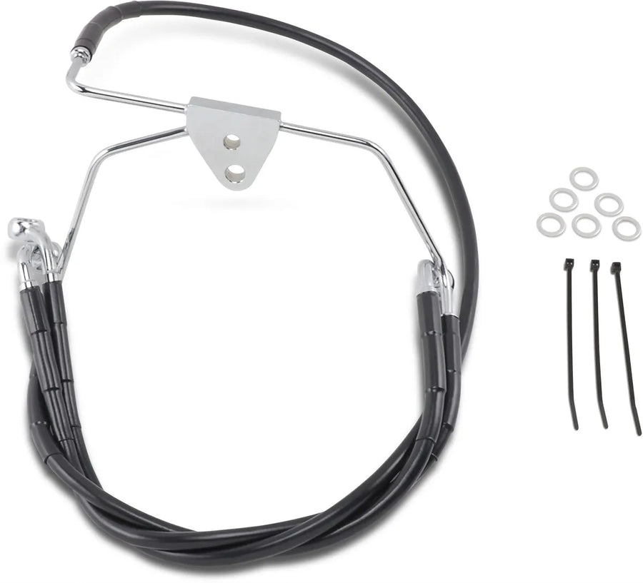 harley davidson flhtc [DRAG SPECIALTIES] - Extended Black Vinyl Brake Line Kit