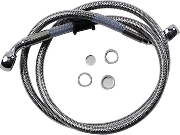 Harley Davidson Softail Street Bob FXBB [DRAG SPECIALTIES] - Stainless Steel Brake Line Kit - 0