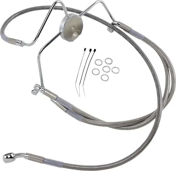 Harley Davidson Flhr [DRAG SPECIALTIES] – Edelstahl-Bremsleitungs-Kit, verlängert