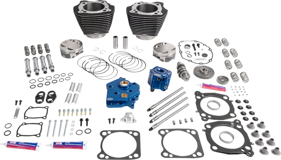 Harley-Davidson FLHCS 1923 Softail Heritage Classic Solo 117 [2026] - 132" Power Package Motorleistungs-Kit – Oberfläche: Schwarz, Hervorgehobene Lamellen – Bild 1