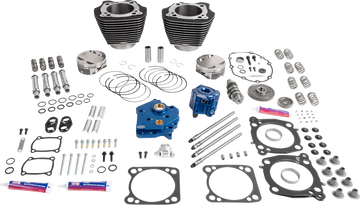 Harley-Davidson FLHCS 1923 Softail Heritage Classic 117 [2026] - 132" Power Package Motorleistungs-Kit – Oberfläche: Schwarz, Hervorgehobene Lamellen – Bild 1