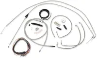Harley Davidson Flhri [LA CHOPPERS] – Komplettes Edelstahl-geflochtenes Lenkerzug-/Bremsleitungs-Kit