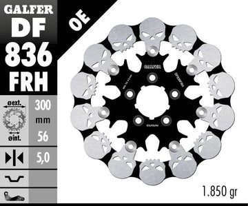 Harley-Davidson FLHRC 1690 Road King Classic [2014] - Floating brake disc Skull - Image 2