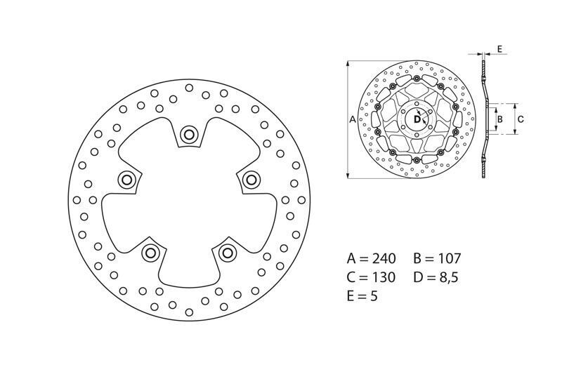 Ktm Super Duke 990 [BREMBO] - Series Oro round rigid brake disc