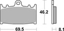 Suzuki Sv 1000 [BREMBO] - Competition Carbon Ceramic Brake Pads - 07KA13RC