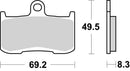 Suzuki Gsx 8S [BREMBO] - Competition Carbon Ceramic Brake Pads - 07KA23RC