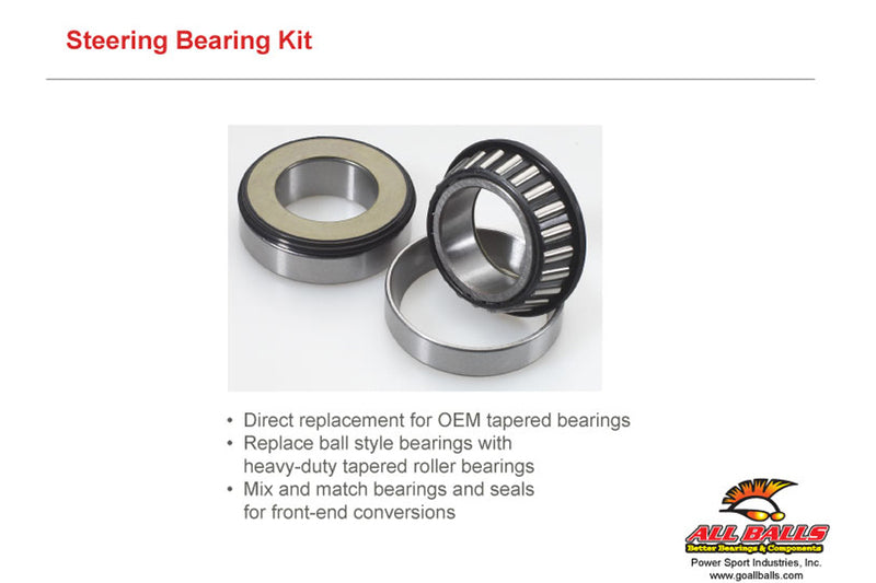 Triumph Street Triple 675 [ALL BALLS] - Kit steering head bearing for: APRILIA RS250,