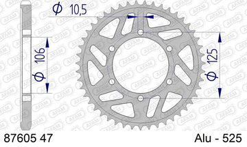 Triumph Street Triple 675 [AFAM] - Sprocket Aluminum Standard - 525