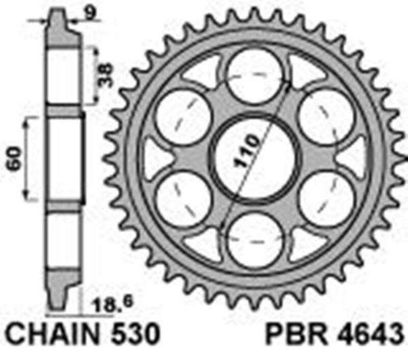 Ducati Multistrada 1260 [PBR] - Sprocket steel reinforced - 530