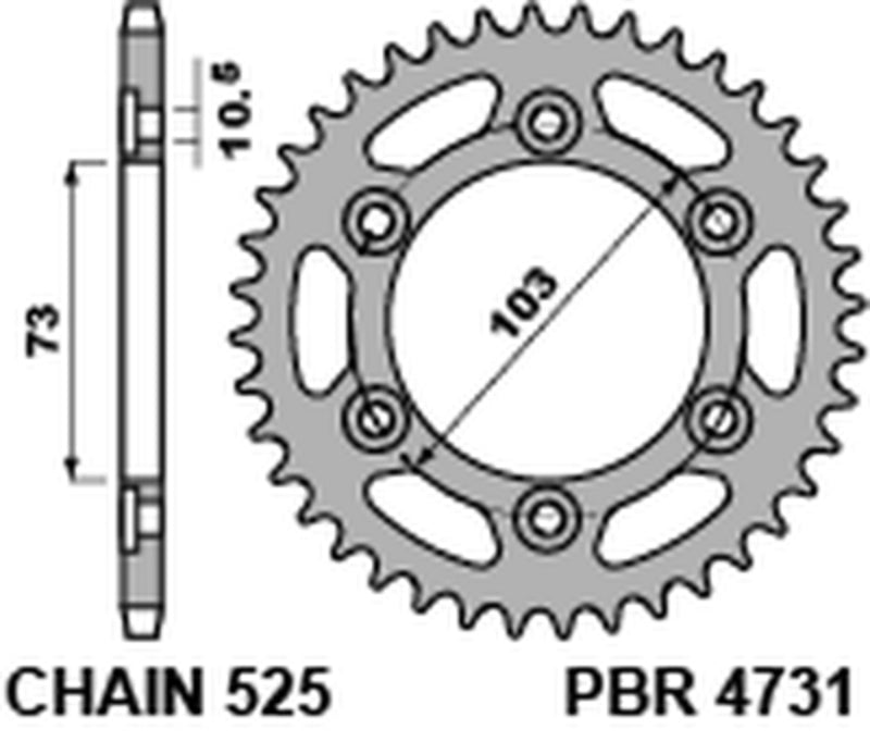 Ducati Desertx DX900 [PBR] - chain wheel