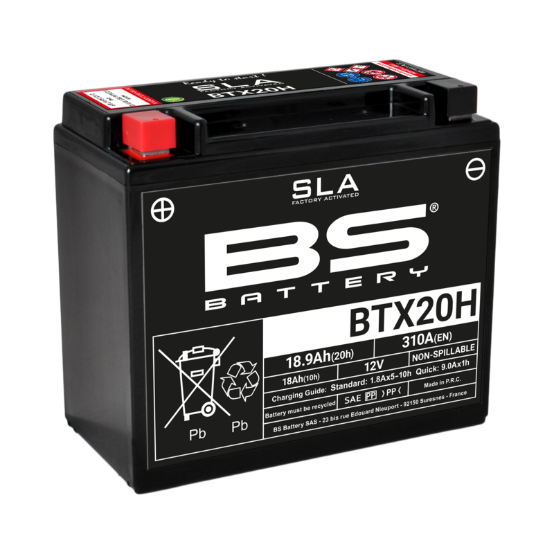 Harley Davidson Fxsts [BS BATTERY] - SLA Maintenance Free Battery Factory Activated - BTX20H
