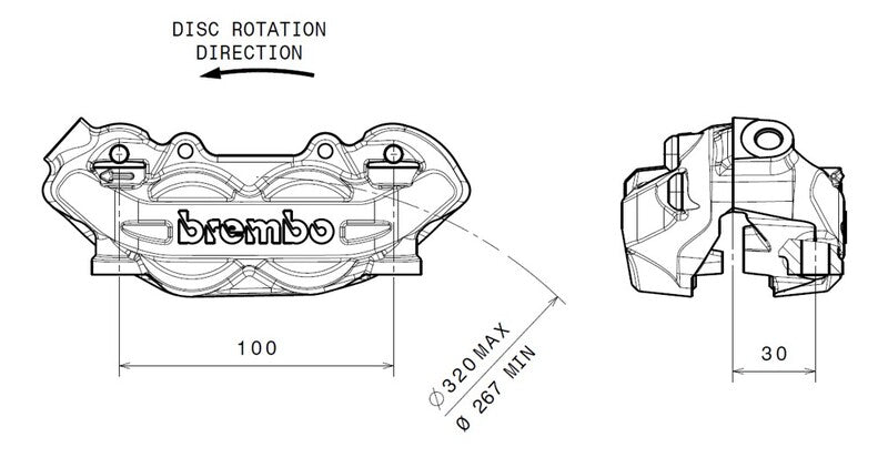 Ktm 1290 Super Adventure S [BREMBO] - P4 brake caliper front left Ø32mm